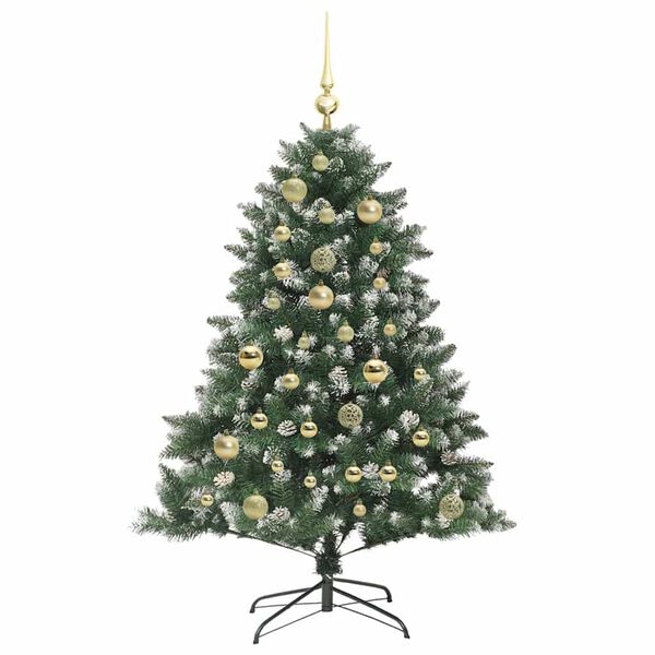 vidaXL &Aacute;rbol de Navidad artificial Verde 120 cm PVC, Pl&aacute;stico y Acero