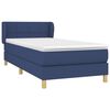 vidaXL Cama box spring con colch&oacute;n tela azul 100x200 cm