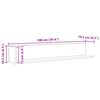 vidaXL Estantes de pared 2 uds madera roble artisan 100x16,5x16,5 cm