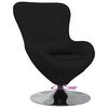vidaXL Sillón huevo Negro 63 x 73 x 90 cm tela