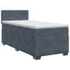 vidaXL Cama box spring con colch&oacute;n Gris oscuro 90 x 200 cm Terciopelo