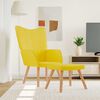 vidaXL Silla de relajación con reposapiés tela amarillo mostaza