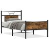 vidaXL Estructura de cama sin colch&oacute;n madera roble ahumado 90x190 cm