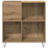 vidaXL Mueble para discos de vinilo Roble artisan 85 x 38 x 89 cm