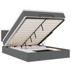 vidaXL Cama otomana con colch&oacute;n LED gris oscuro 140x200 cm tela