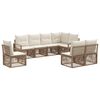 vidaXL Conjunto de sof&aacute;s de jard&iacute;n 8 pcs Beige rat&aacute;n sint&eacute;tico