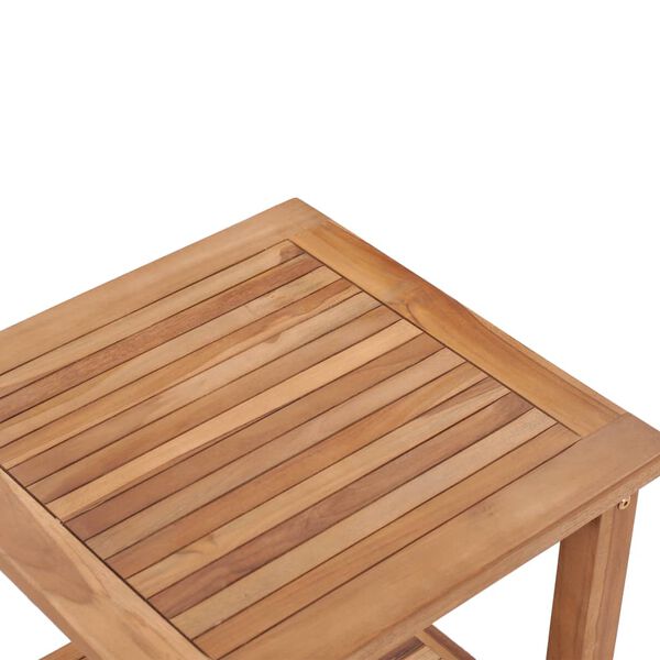 vidaXL Mesa de centro de madera maciza de teca 45x45x45 cm
