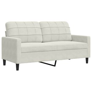 vidaXL Sof&aacute; de 2 plazas terciopelo color crema 140 cm