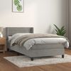 vidaXL Cama box spring con colch&oacute;n terciopelo gris claro 80x200 cm