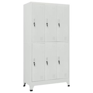 vidaXL Taquilla con 6 compartimentos acero 90x45x180 cm
