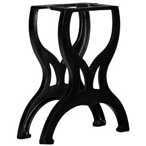 vidaXL Patas de banco estructura en X 2 uds hierro fundido