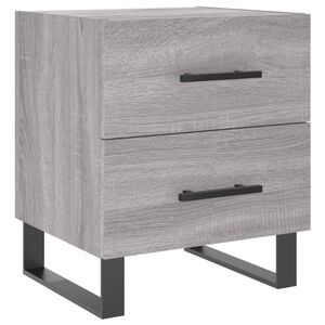 vidaXL Mesita de noche madera de ingenier&iacute;a gris Sonoma 40x35x47,5 cm