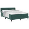 vidaXL Cama tipo Box Spring Verde oscuro 190 x 140 cm Terciopelo