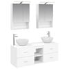 vidaXL Juego de muebles de ba&ntilde;o 5 uds. Blanco