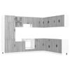 vidaXL Mueble cocina Porto sonoma gris 14 pzas madera contrachapada