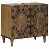 vidaXL Mueble de lavabo para ba&ntilde;o con puerta Marr&oacute;n 62 x 33 x 58 cm