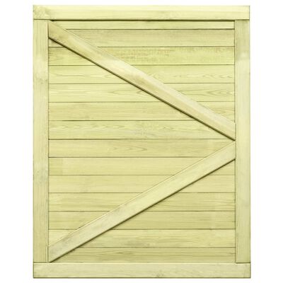 vidaXL Puerta de valla de jardín madera pino impregnada 125x100 cm
