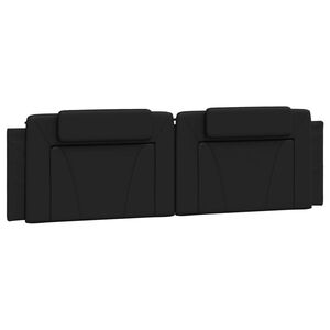 vidaXL Cabecero de cama acolchado Viana cuero sint&eacute;tico negro 183 cm