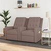 vidaXL Sill&oacute;n reclinable de masaje de 2 plazas tela taupe