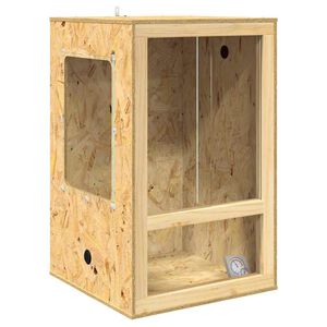 vidaXL Terrario Marr&oacute;n 50 x 50 x 80 cm OSB