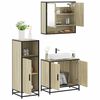vidaXL Set de muebles de baño 3 pzas madera contrachapada roble Sonoma