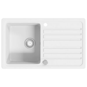 Fregadero reversible blanco de granito una cubeta escurridor