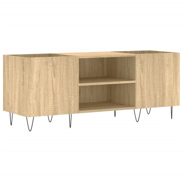 vidaXL Mueble discos madera contrachapada roble sonoma 121x38x48 cm