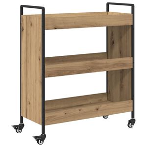 vidaXL Carro de Cocina Roble artisan 70 x 30 x 82 cm