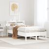 vidaXL Estructura de cama sin colch&oacute;n madera maciza blanca 75x190 cm