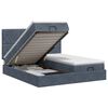 vidaXL Cama otomana con colch&oacute;n 2 uds. Gris oscuro Terciopelo