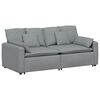 vidaXL Sof&aacute; modular con cojines, gris claro