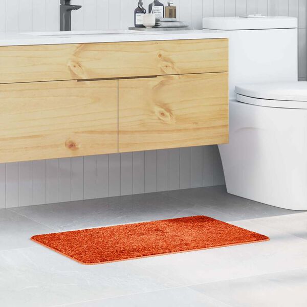 vidaXL Alfombrilla de ba&ntilde;o antideslizante Naranja 50 x 80 cm PP