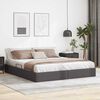 vidaXL Cama con almacenamiento Gris 180 x 200 cm Cuero sint&eacute;tico