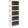 vidaXL Caja de almacenaje apilable con ruedas 5niveles 75L 64x40x179cm