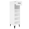 vidaXL Mueble zapatero madera contrachapada blanco brillo 30x35x105 cm