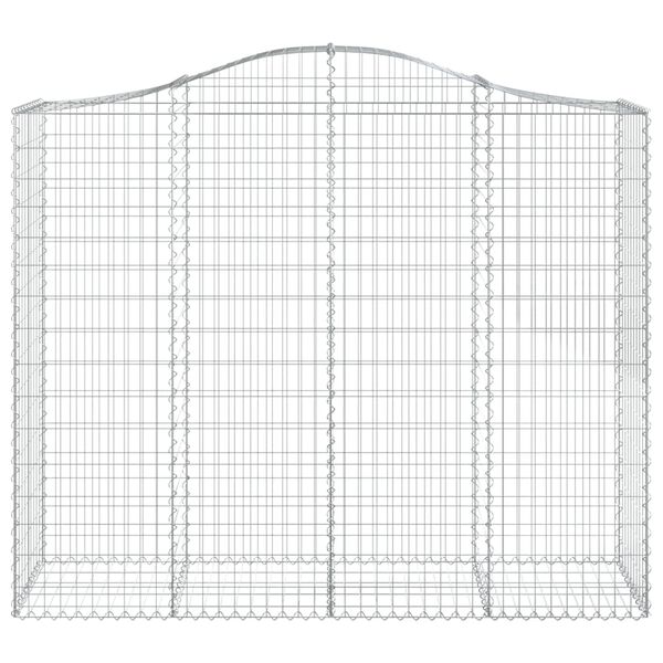 vidaXL Cestas gaviones 10 uds forma de arco hierro 200x50x160/180 cm