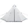 vidaXL Tienda familiar tipi 8 personas tela opaca impermeable blanca