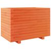 vidaXL Jardinera madera maciza de pino marr&oacute;n cera 70x40x49,5 cm