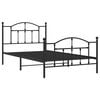 vidaXL Estructura cama sin colch&oacute;n con estribo metal negro 107x203 cm