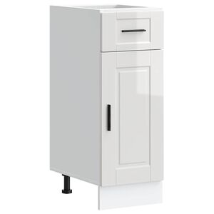 vidaXL Mueble bajo de cocina porto alto brillo blanco