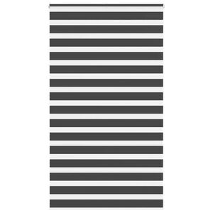 vidaXL Estor cebra negro 120x230 cm tejido ancho 115,9 cm poli&eacute;ster