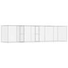 vidaXL Jaula para perro Plateado 800 x 200 x 200 cm Acero Galvanizado