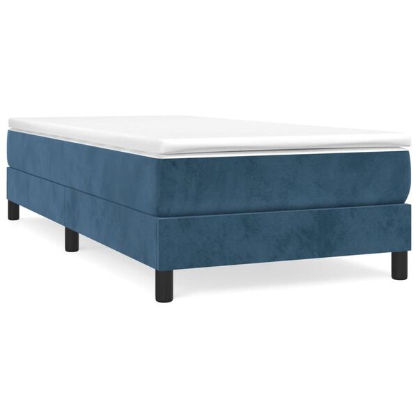 vidaXL Estructura de cama con somier terciopelo azul oscuro 100x200cm