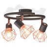 vidaXL L&aacute;mpara de techo con 3 bombillas LED de filamento 12 W