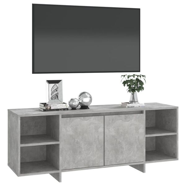 vidaXL Mueble para TV madera contrachapada gris hormig&oacute;n 130x35x50 cm