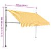 vidaXL Toldo manual retráctil con LED blanco y naranja 250 cm