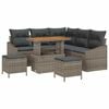 vidaXL Conjunto de sof&aacute;s de jard&iacute;n 8 pcs Gris rat&aacute;n sint&eacute;tico