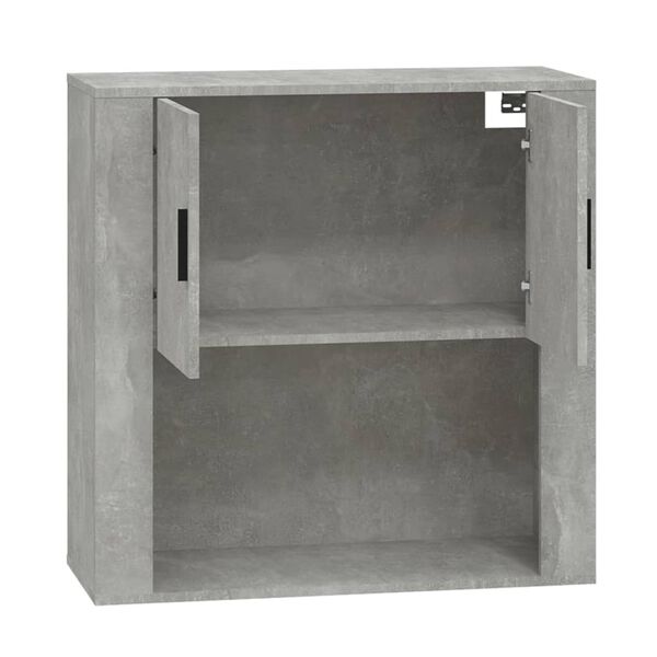 vidaXL Armario de pared madera contrachapada gris hormig&oacute;n 80x33x80 cm