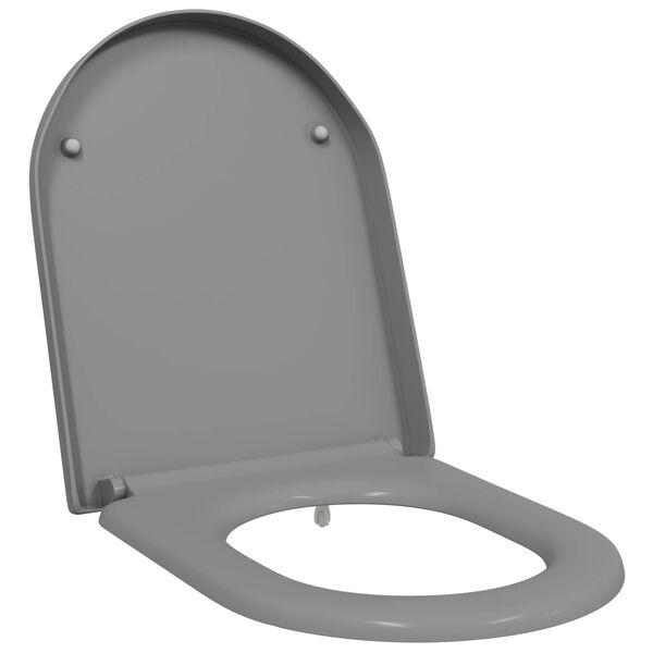 vidaXL Asiento de WC Gris 46,2 x 36 x 4,3 cm Duroplast