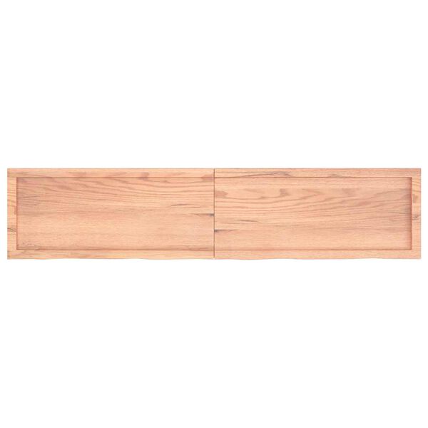 vidaXL Estante pared madera roble tratada marr&oacute;n claro 180x40x(2-4) cm